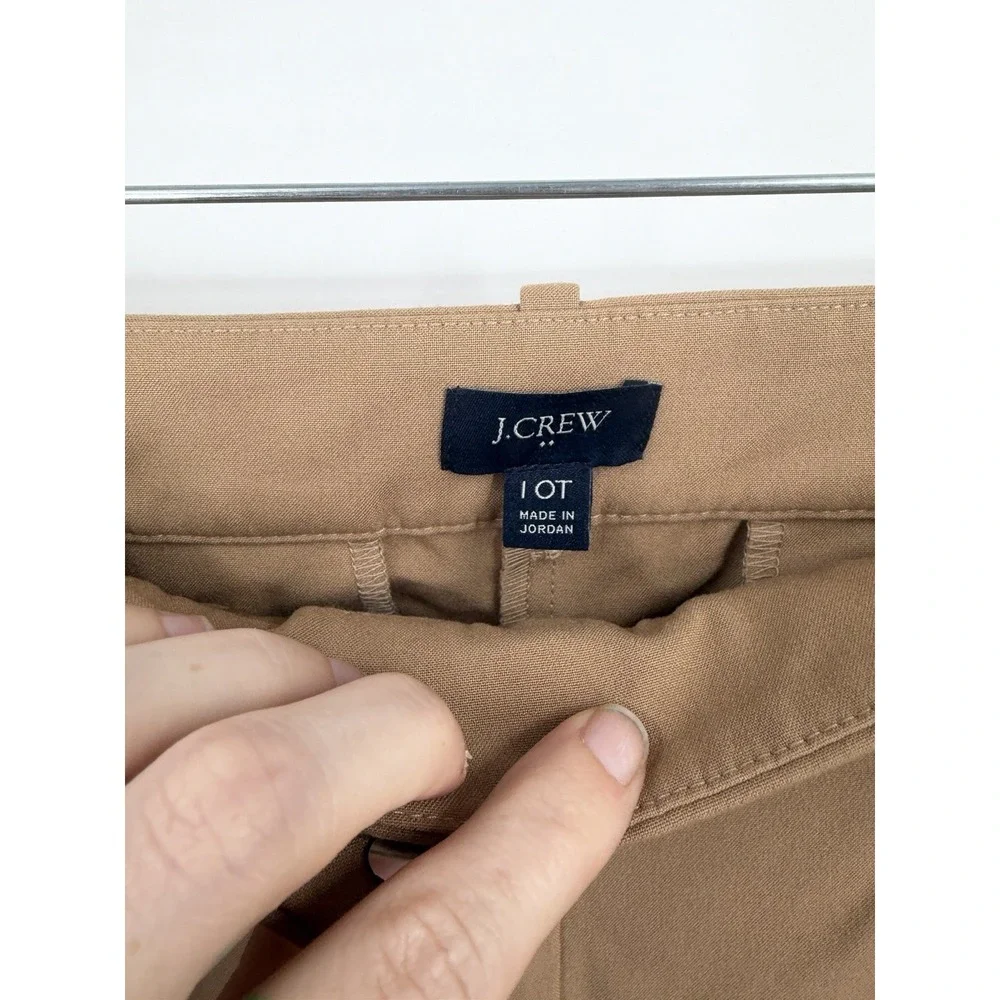 J. Crew Slim Fit Trouser Pants Women 10 Tall Black Dress Workwear Full Length